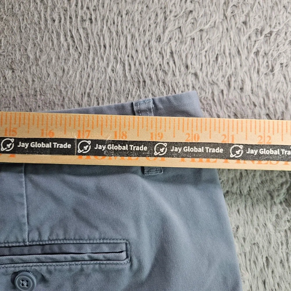 Bonobos Washed Chino Shorts Mens 40 Blue Grey 11 Inseam Stretch Cotton Twill